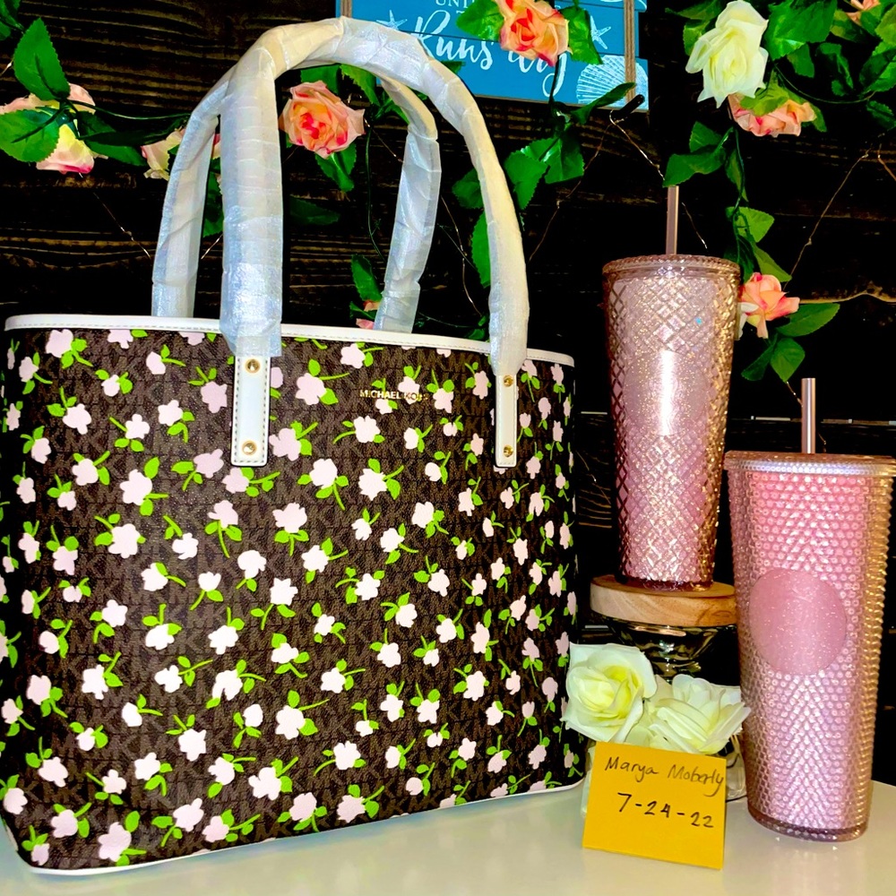🌺 NWT Michael Kors Carter Large Open Tote (in Brown Multi Color) 🌺